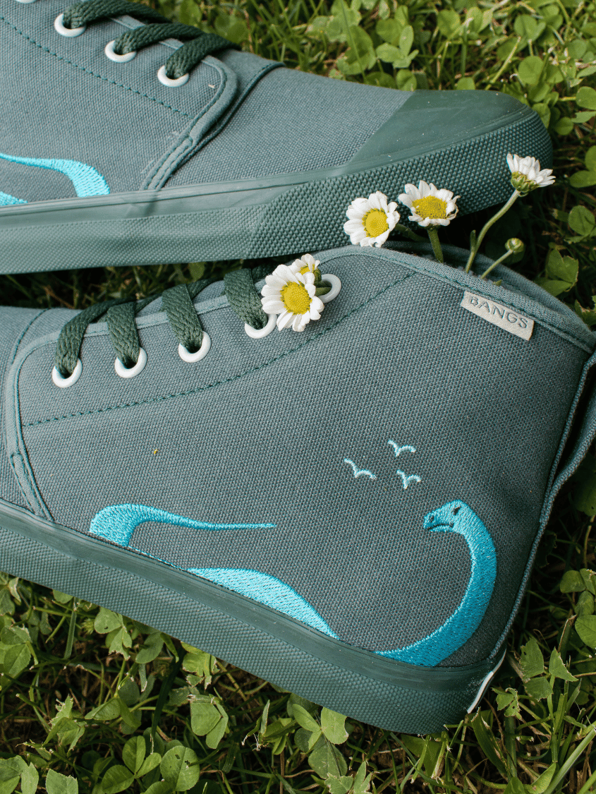Prehistoric High Top Sneakers | BANGS Shoes | Embroidered Canvas
