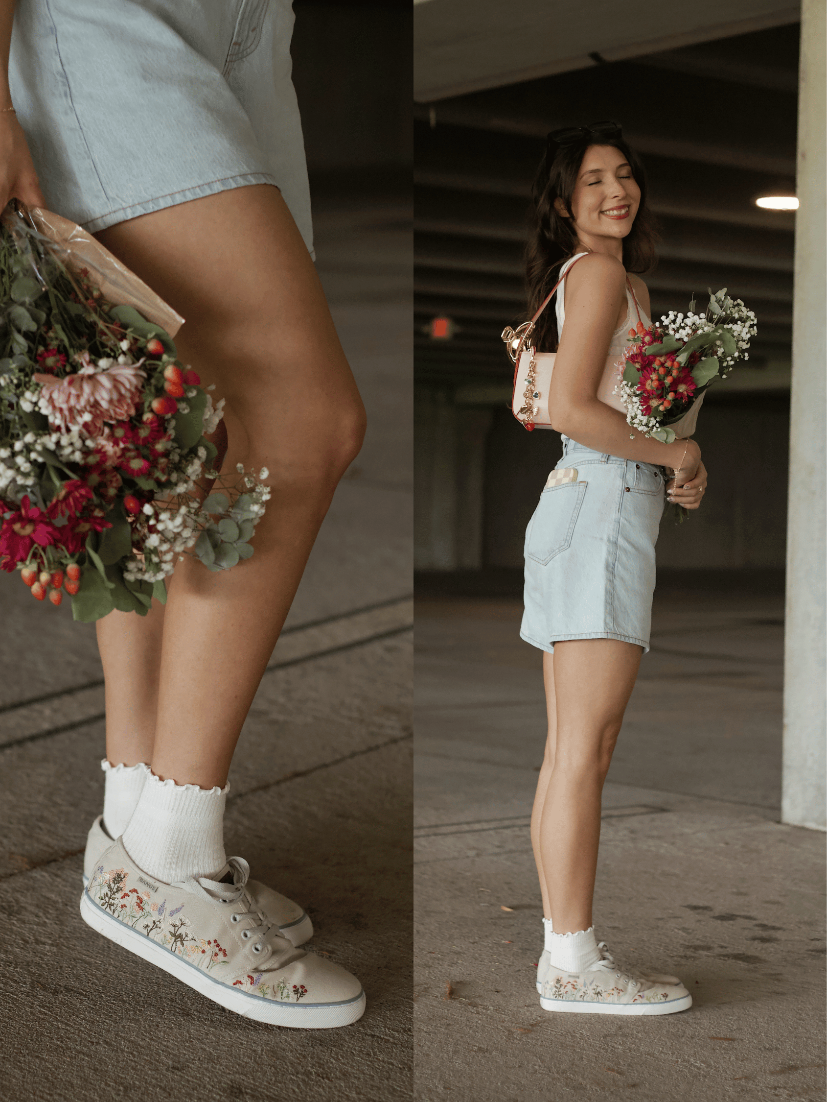 Wildflower Wanderer Low Top Sneakers | BANGS Shoes | Embroidered
