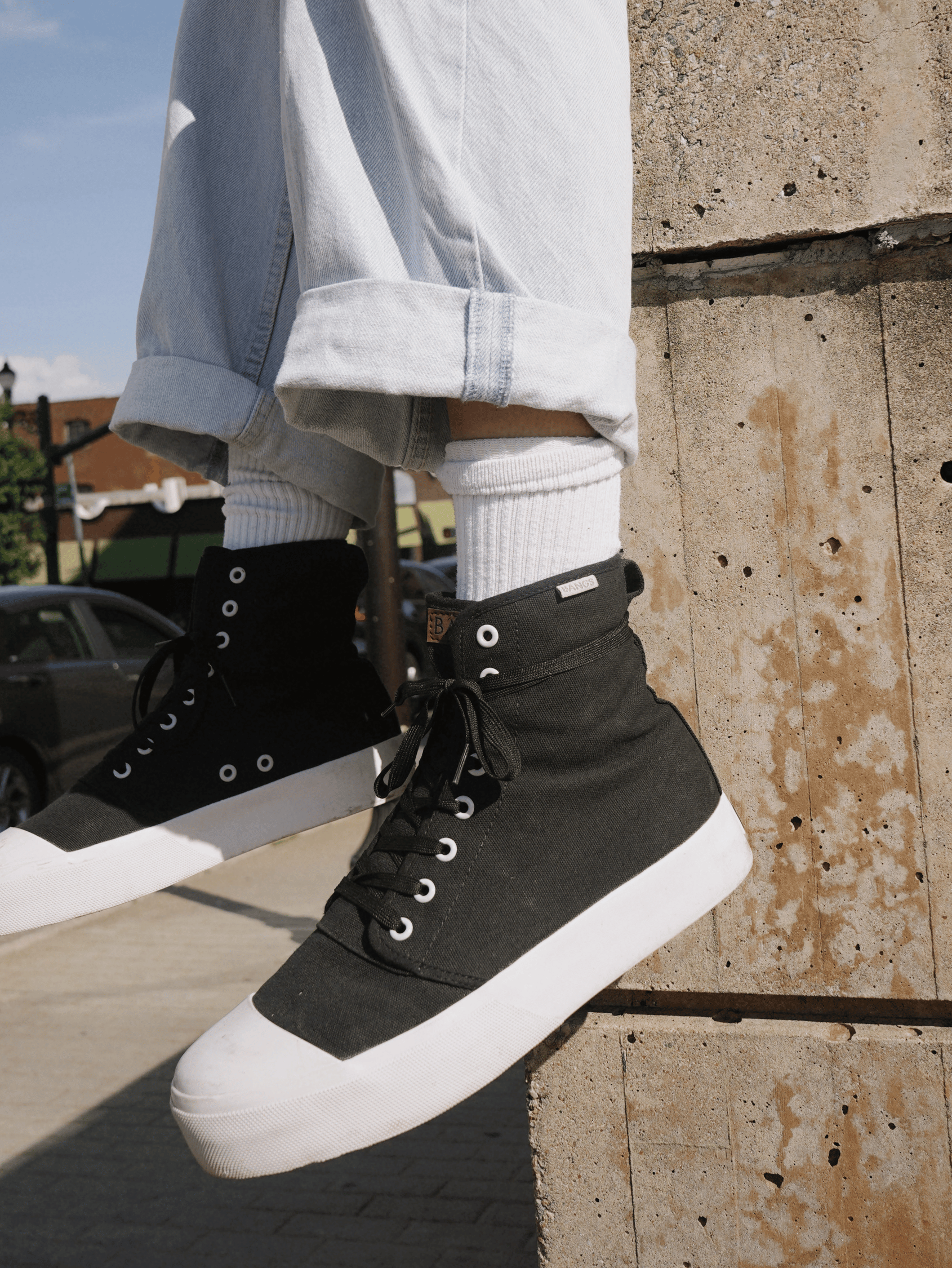 ■ Jeans■Canvas Mid-Top ハイカット スニーカー グラフィックハイカットスニーカー｜MEN｜251HSC55-130C｜AZUL