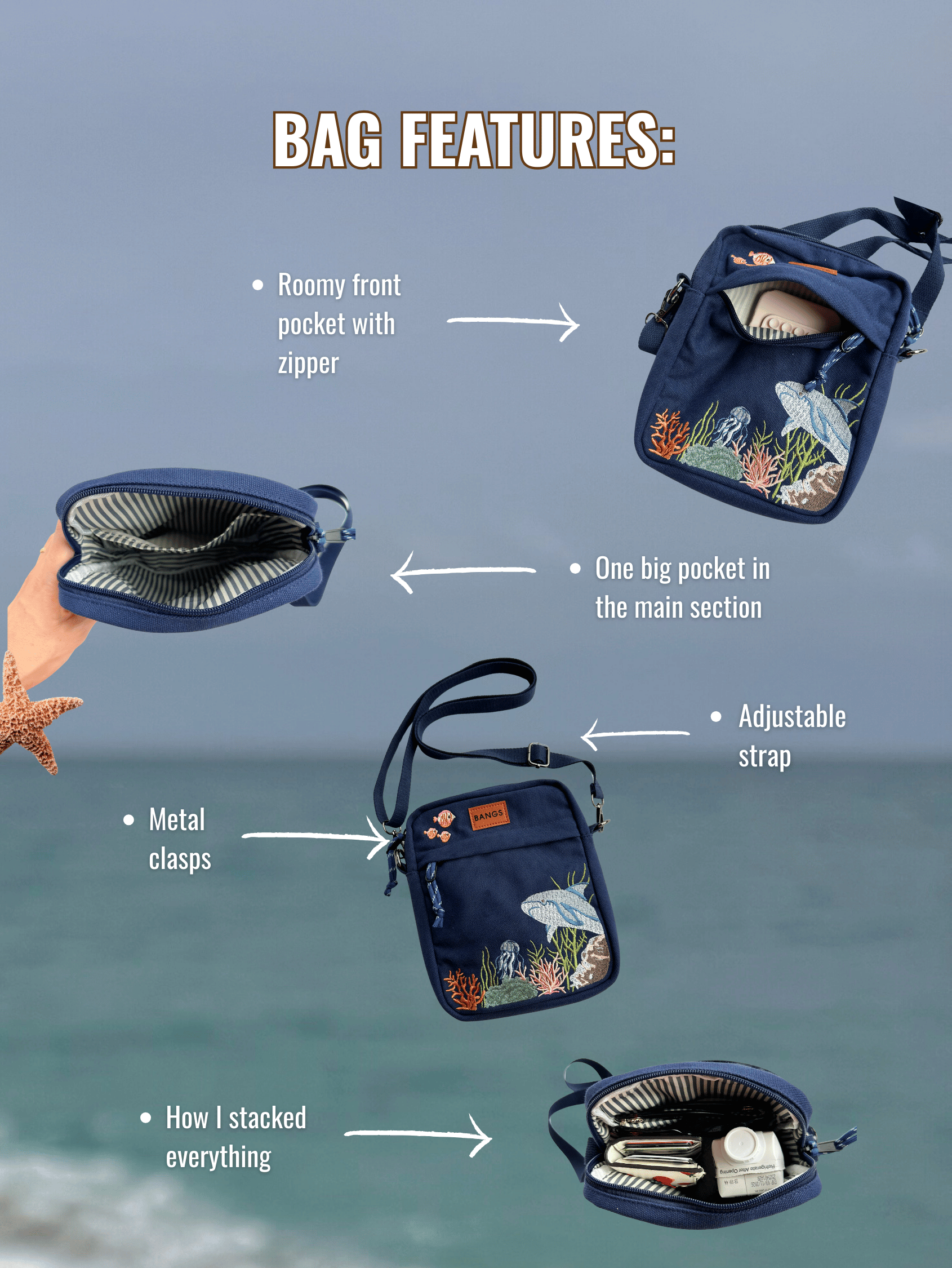 Coral Explorer Crossbody Bag – BANGS Shoes