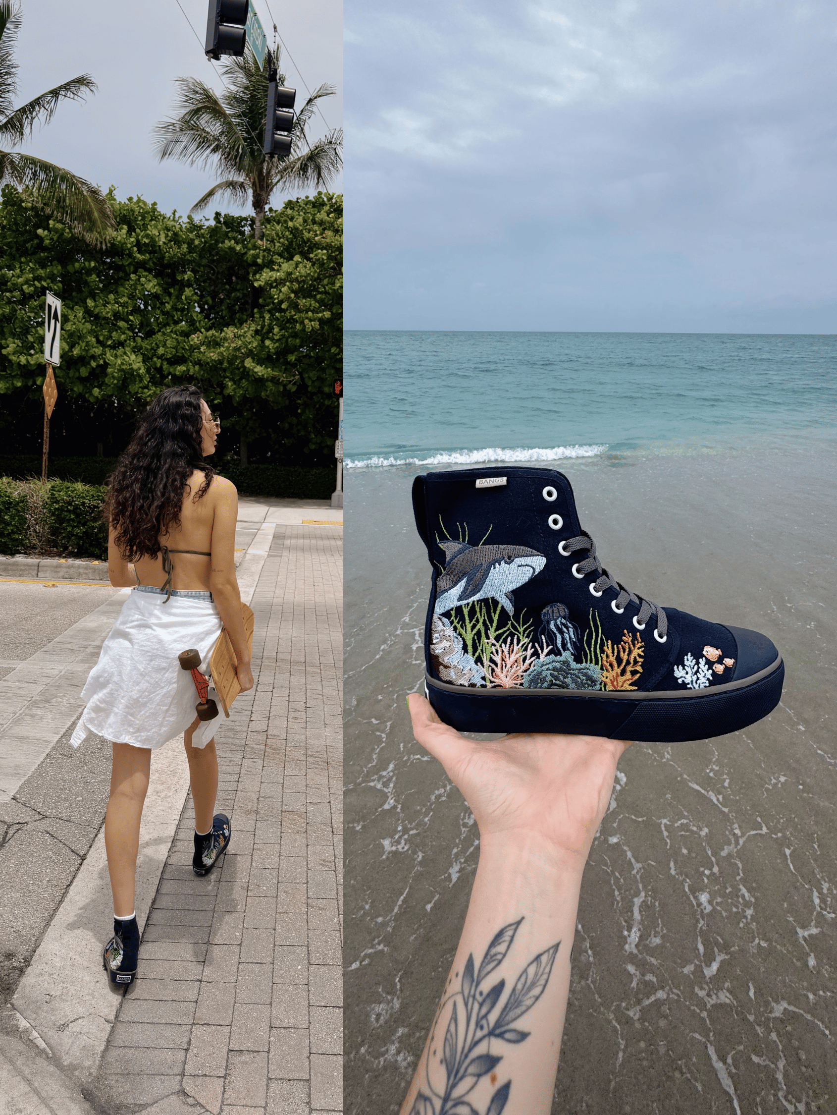 Coral Explorer Platform High Top Sneakers | BANGS Shoes