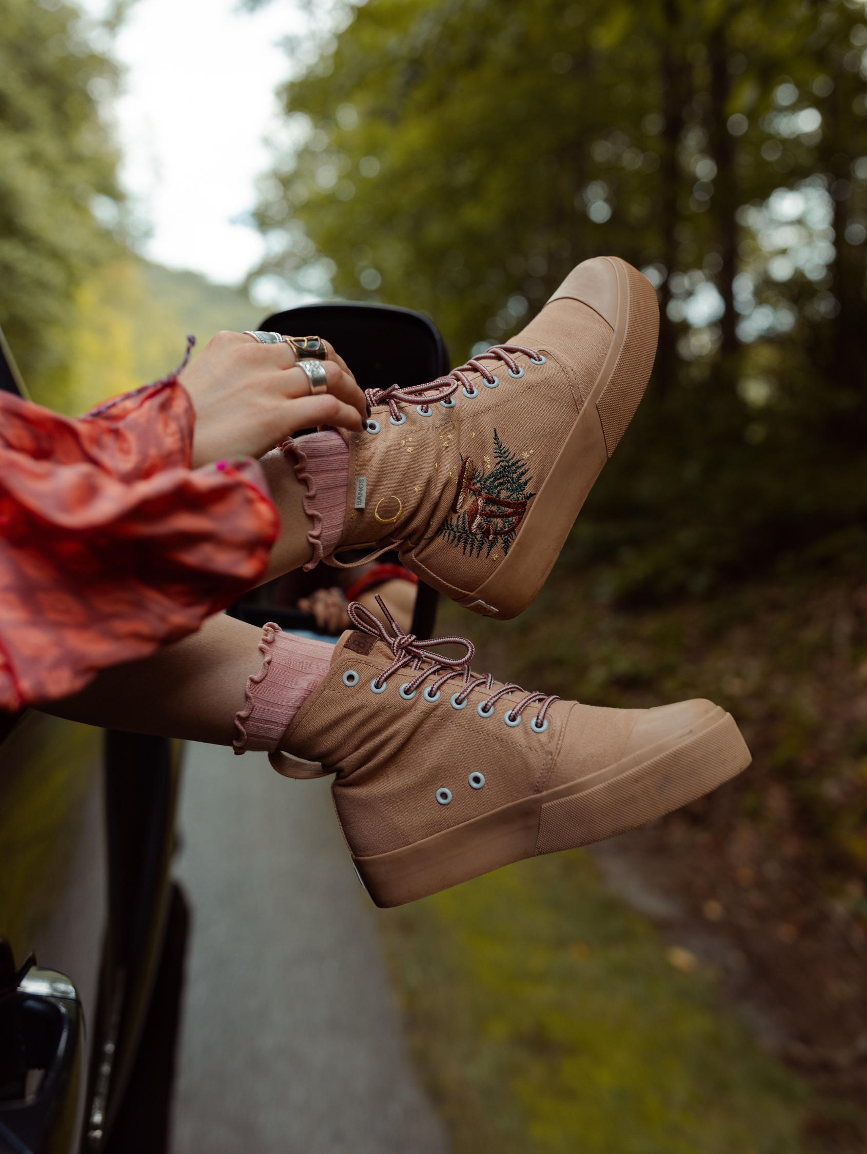 Woodland Wanderer Platform High Top Sneakers | BANGS Shoes