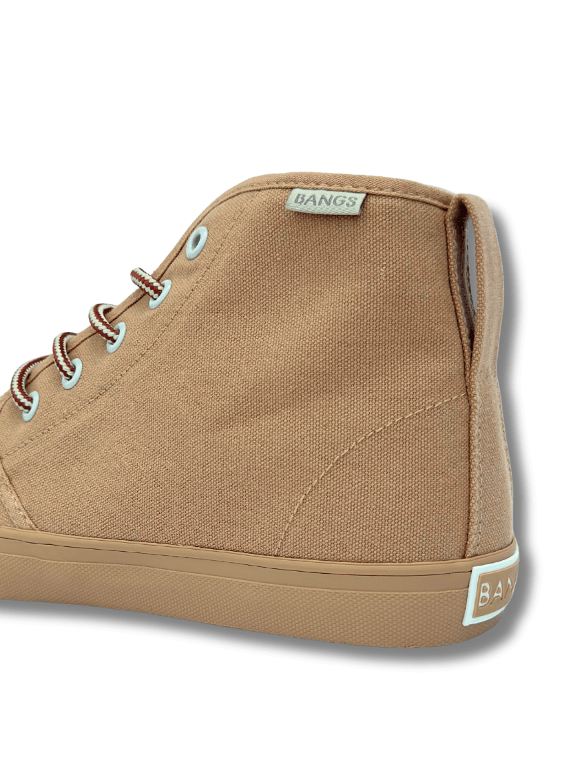Zion Sand High Top Sneakers | BANGS Shoes | Khaki Canvas