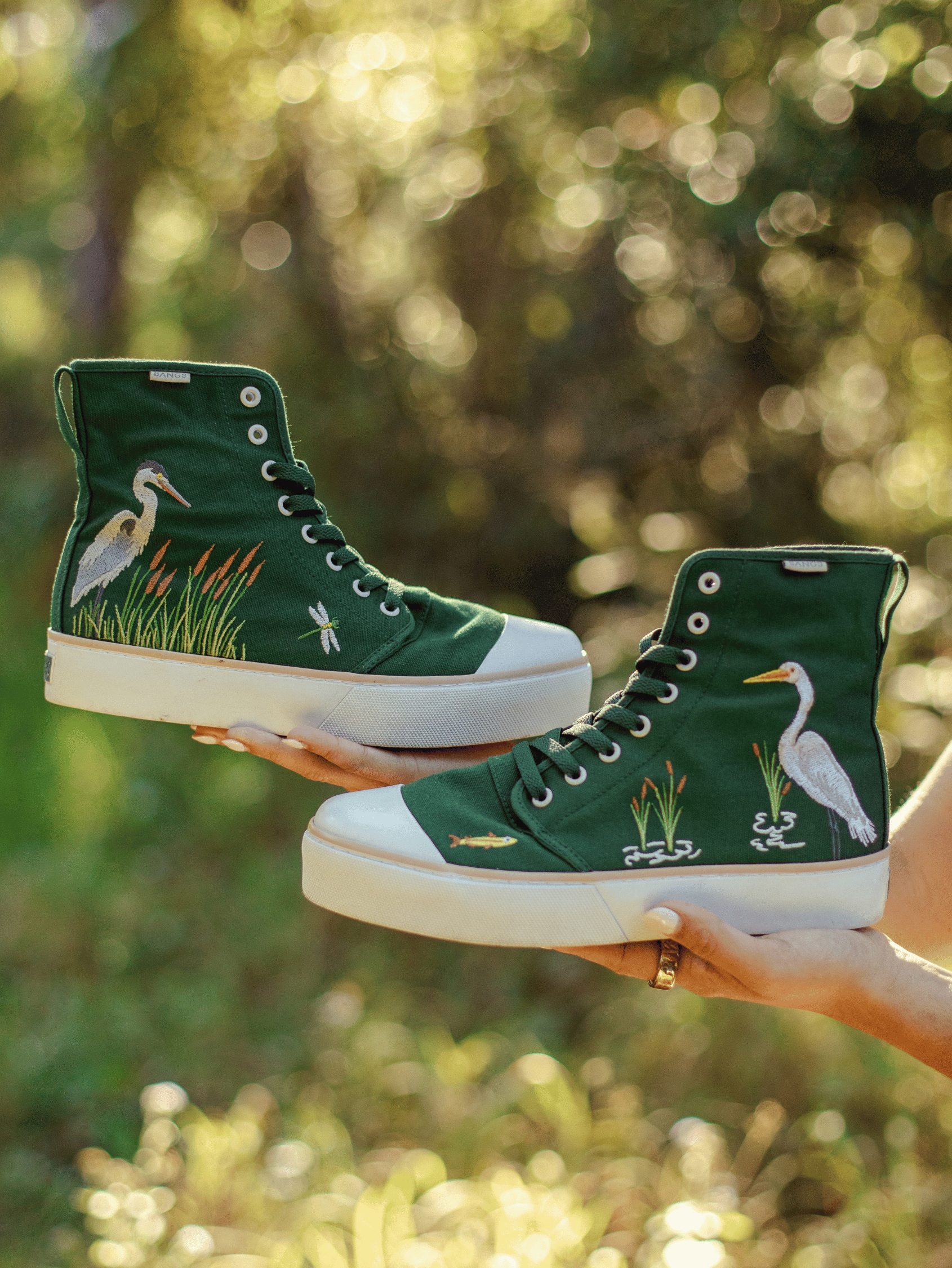 bangs succulent shoes Wetland Greats Platform High Top Mens 5 | Womens 6.5