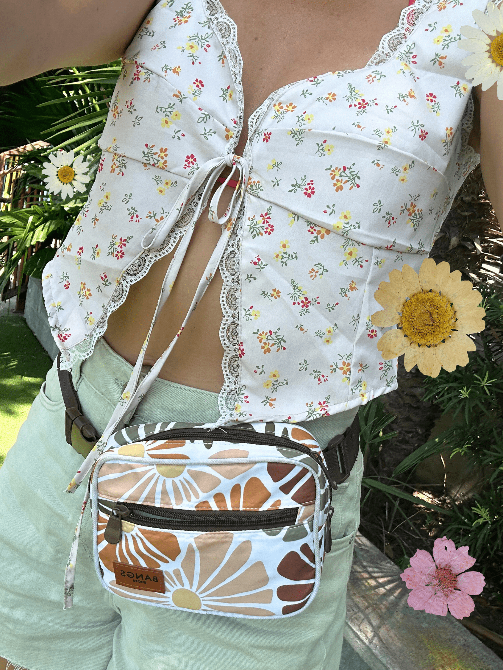 Floral crossbody discount