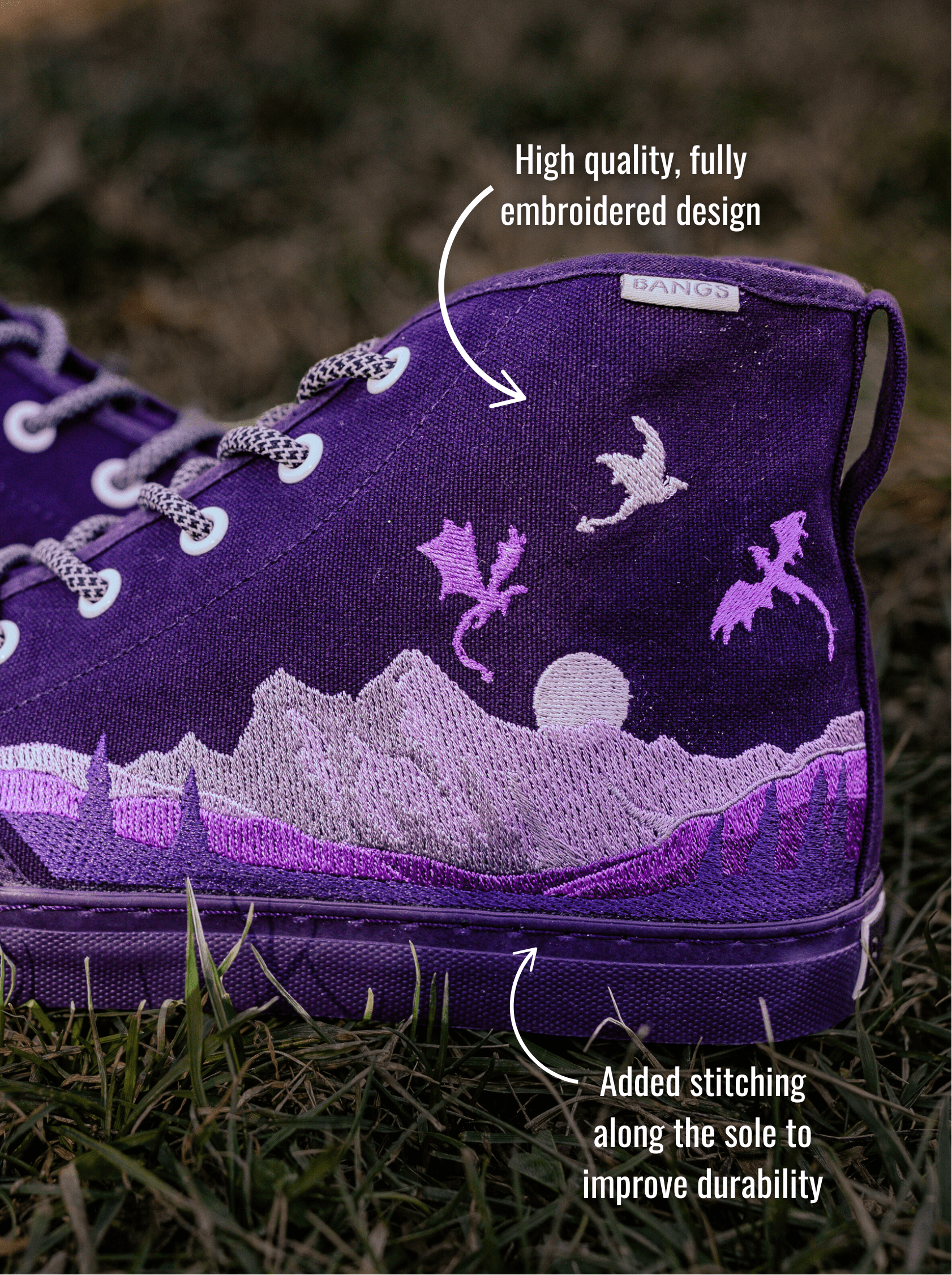 Mystic Mountain High Top Sneakers | BANGS Shoes