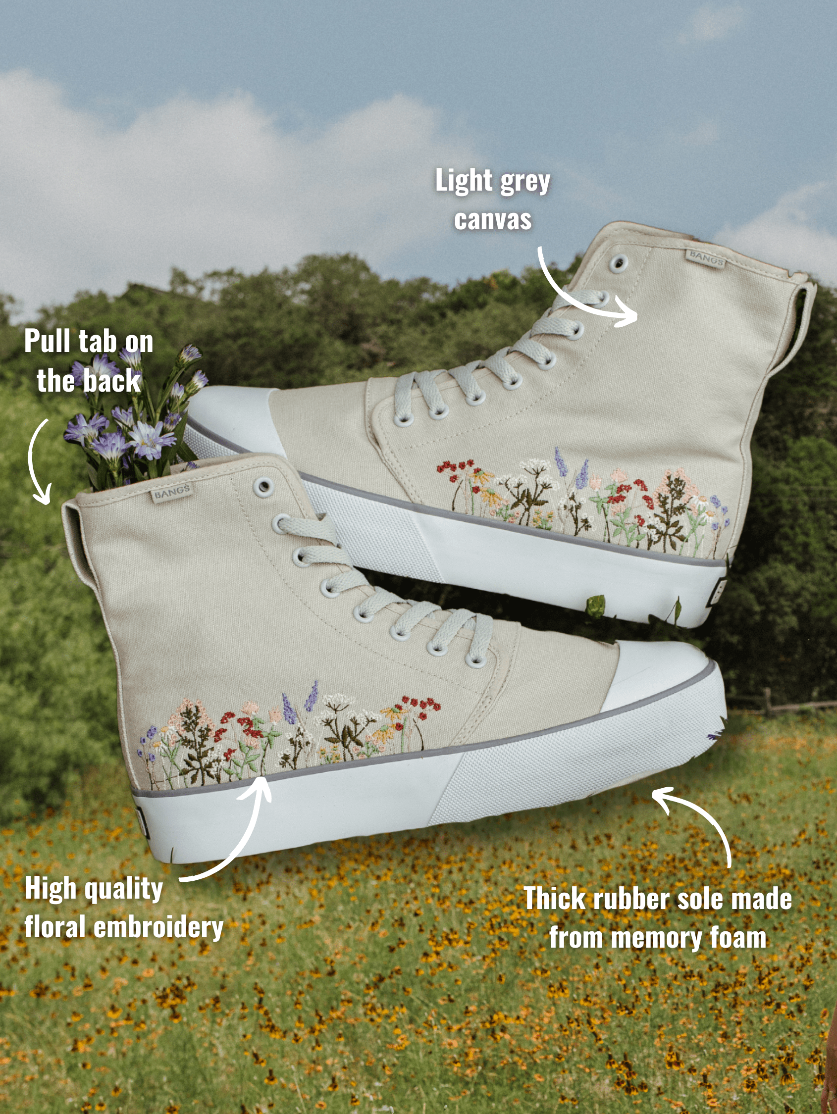 Wildflower Wanderer Platform High Top Sneakers | BANGS Shoes