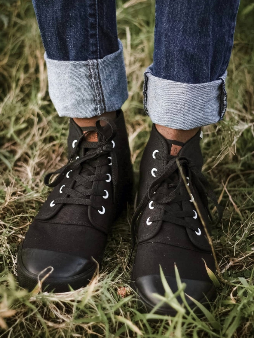 Onyx High Top Sneakers BANGS Shoes Vegan Canvas