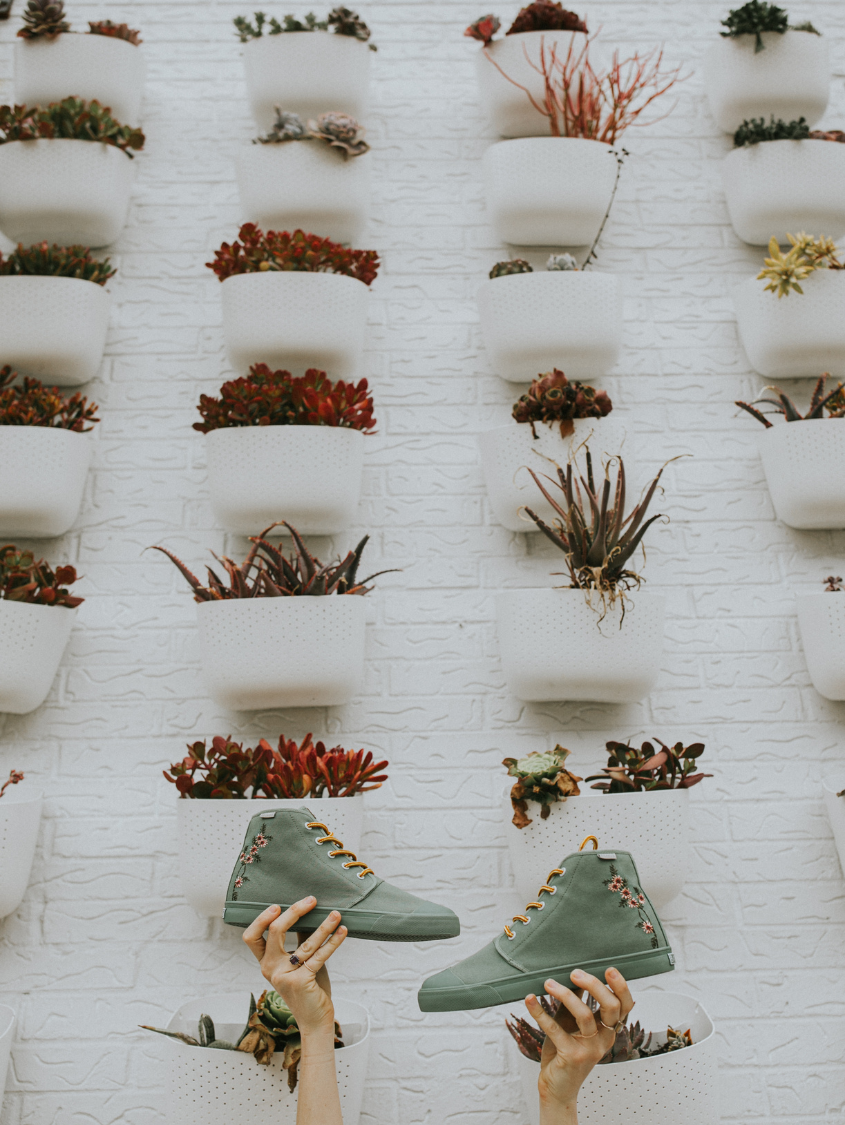 Floral high top shoes hot sale