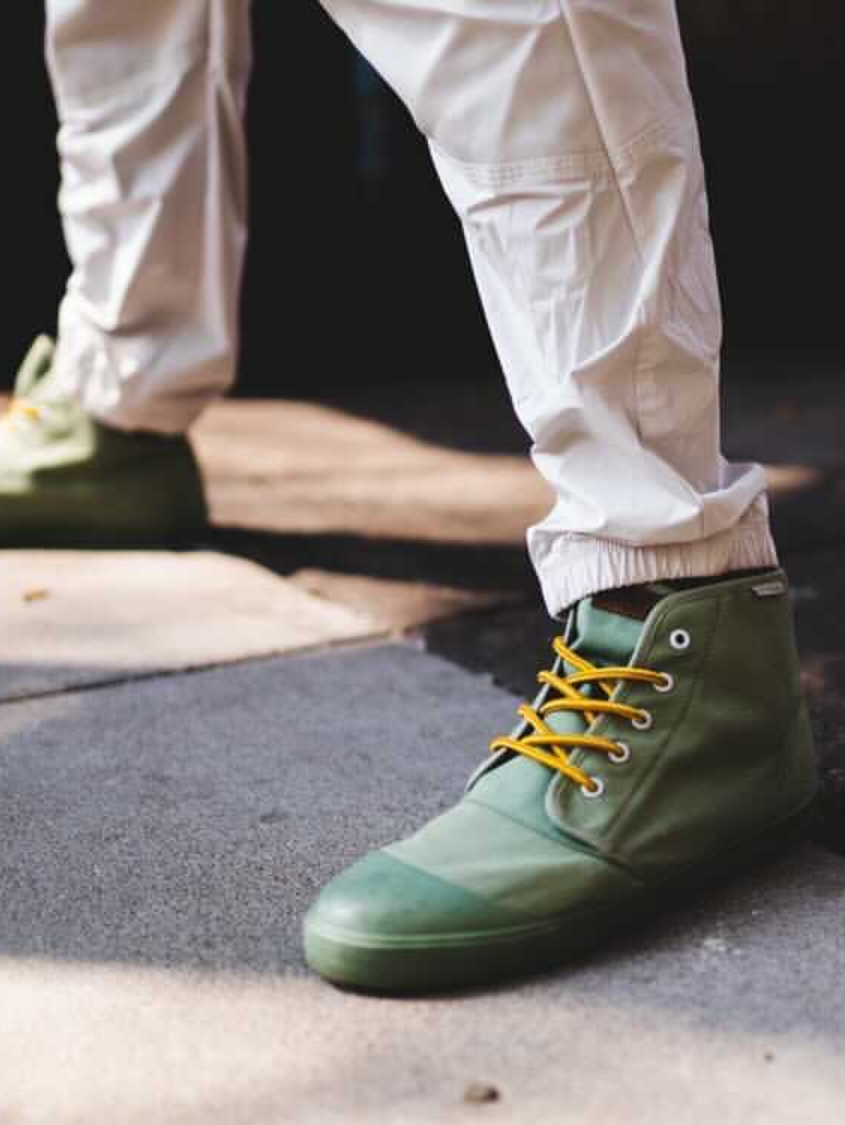 Sage High Top Sneakers | BANGS Shoes | Green Canvas display picture 2