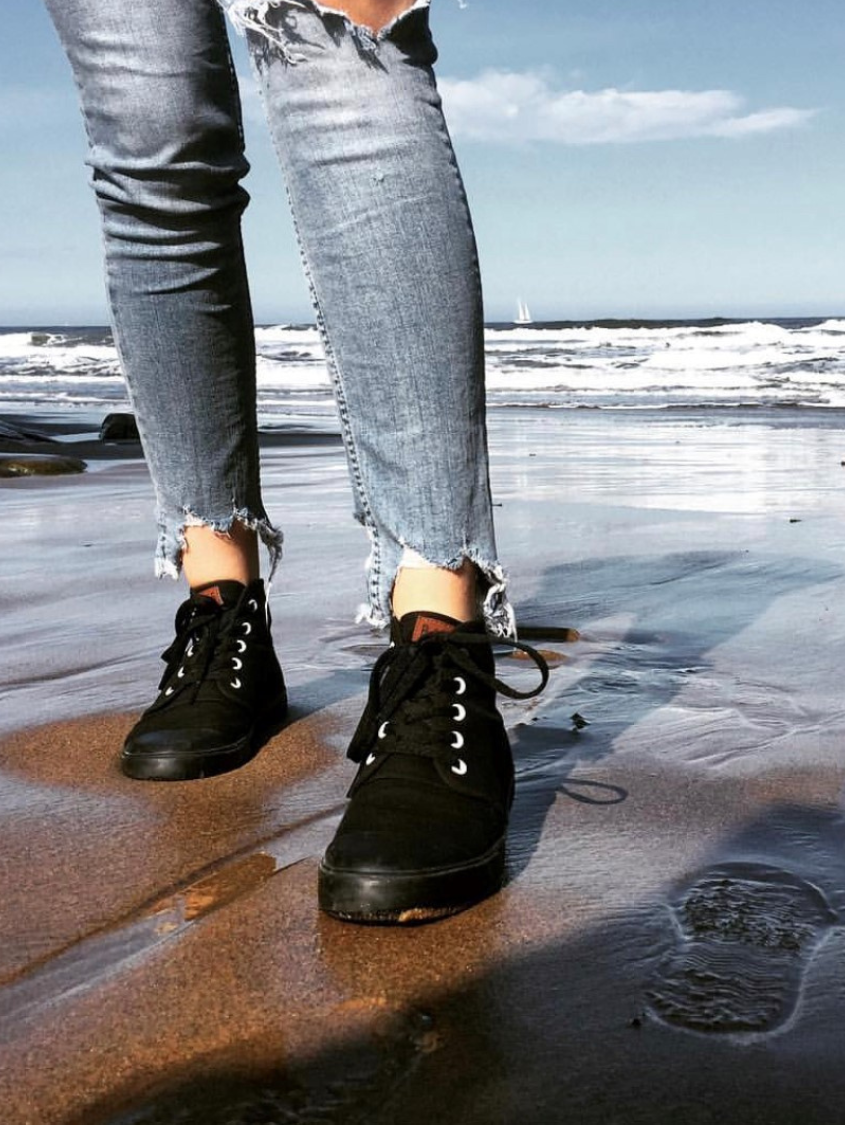 Onyx High Top Sneakers | BANGS Shoes | Vegan Canvas