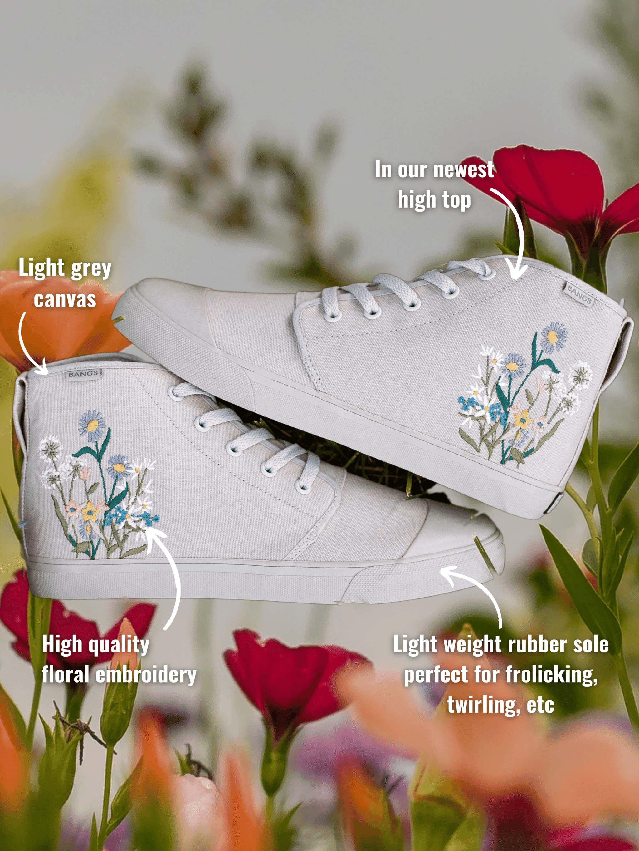 bangs shoes succulent Darling High Top Sneakers | Vegan Footwear | | Embroidered Canvas Mens 9 | Womens 10.5