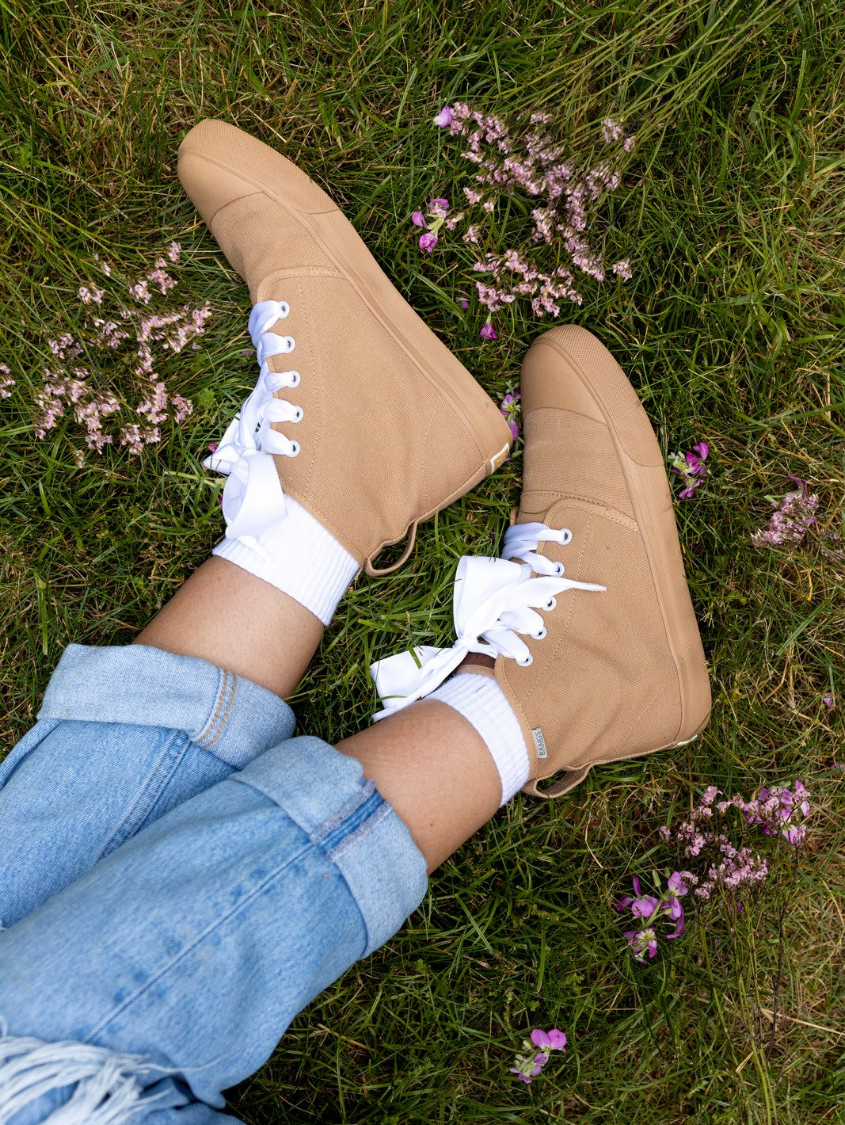 Zion Sand High Top Sneakers | BANGS Shoes | Khaki Canvas