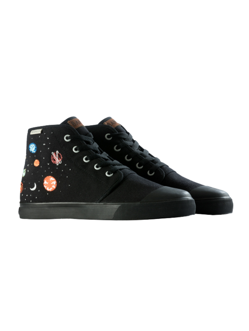 Universe High Top Sneakers BANGS Shoes Embroidered Canvas