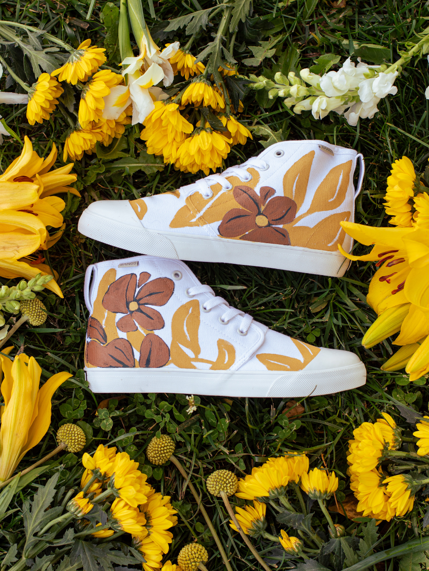Everest Ice High Top Sneakers | BANGS Shoes | White Canvas