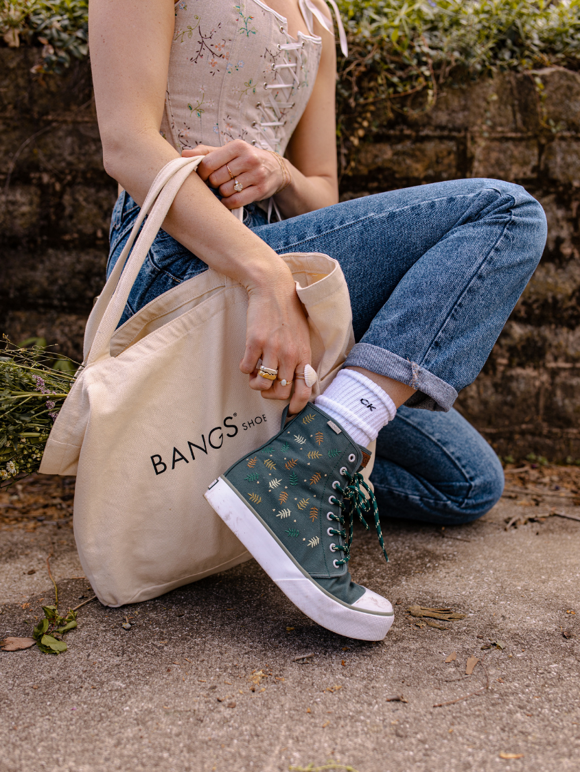 なずなページ Forest Fern Platform High Top Sneakers | BANGS Shoes